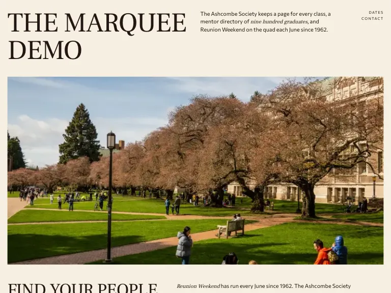 Alumni template preview