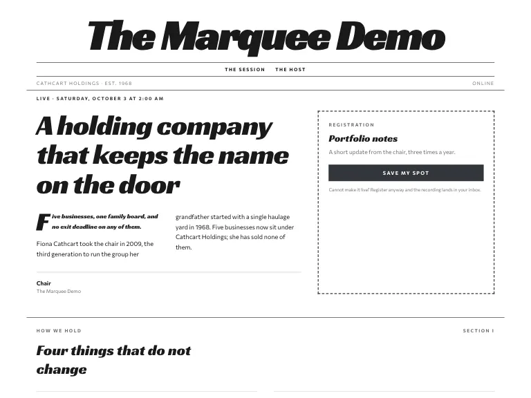 Boardroom template preview