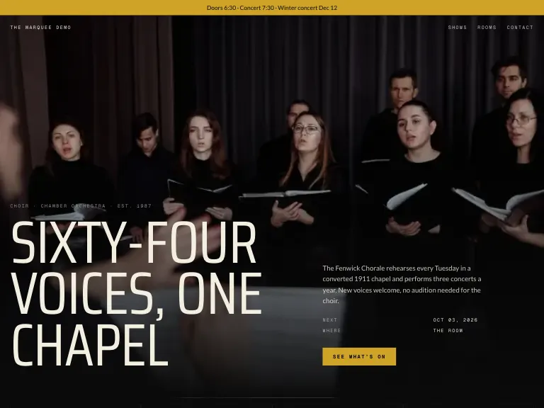 Choir template preview