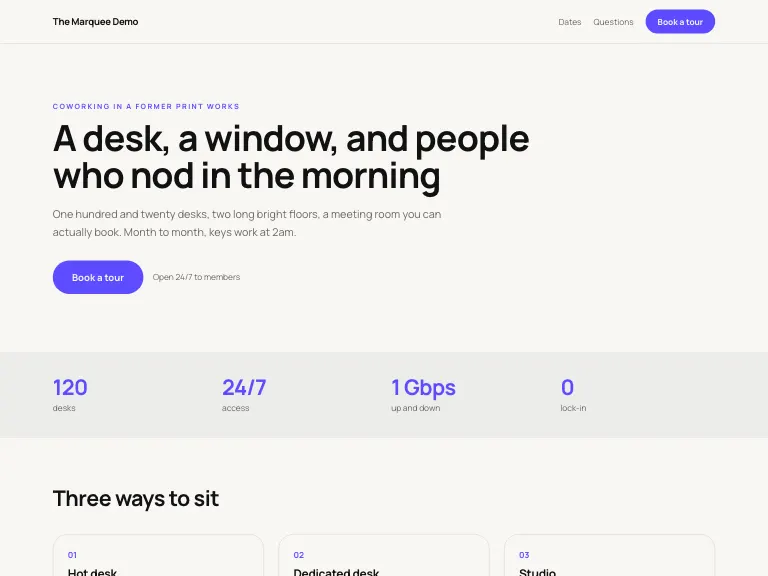 Deskpass template preview