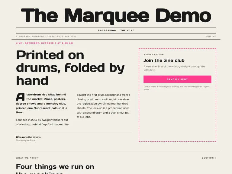 Fold template preview