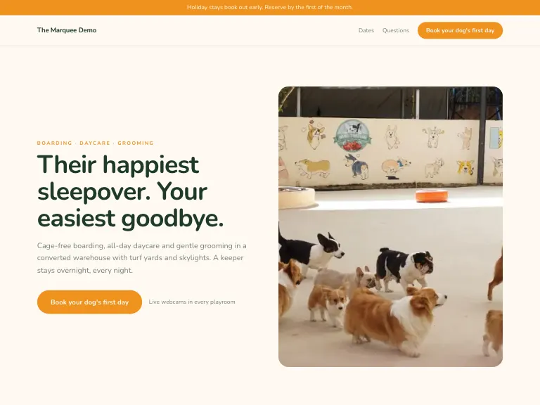 Kennel template preview