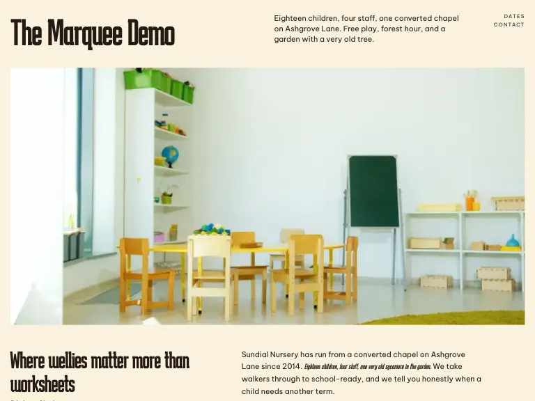 Nursery template preview