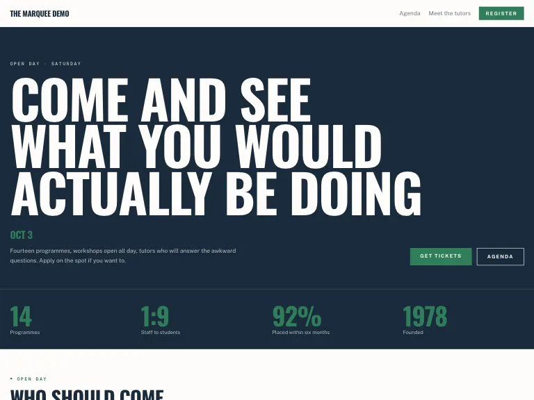 Open House template preview