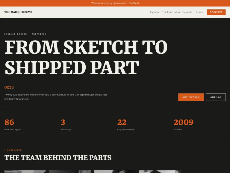 Prototype template preview