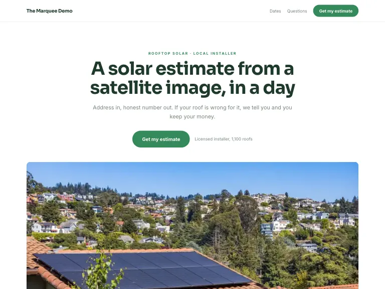 Solar template preview