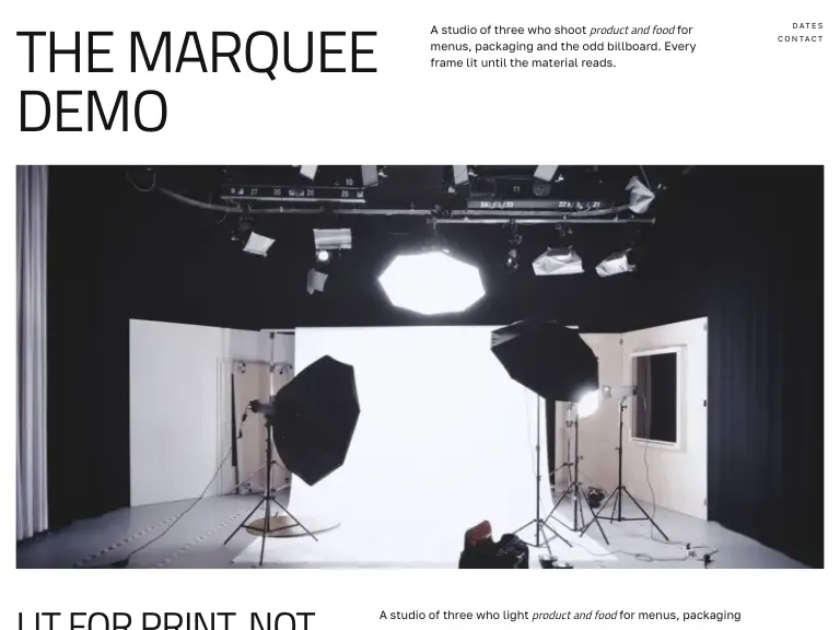Still template preview