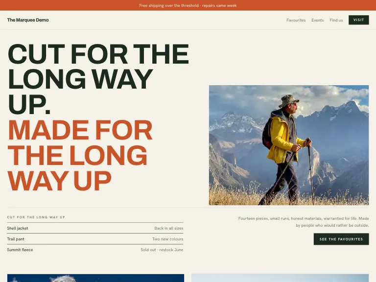 Trailhead template preview