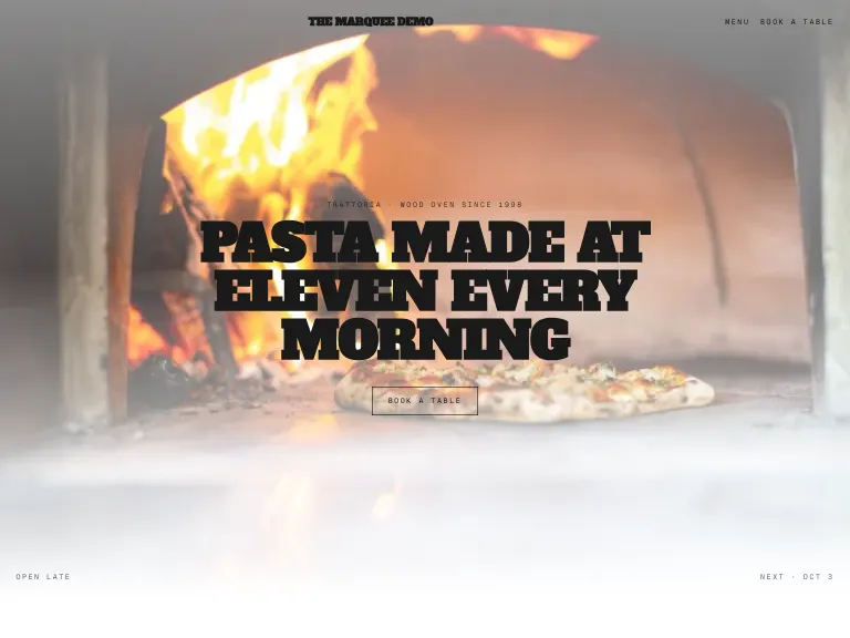 Trattoria template preview